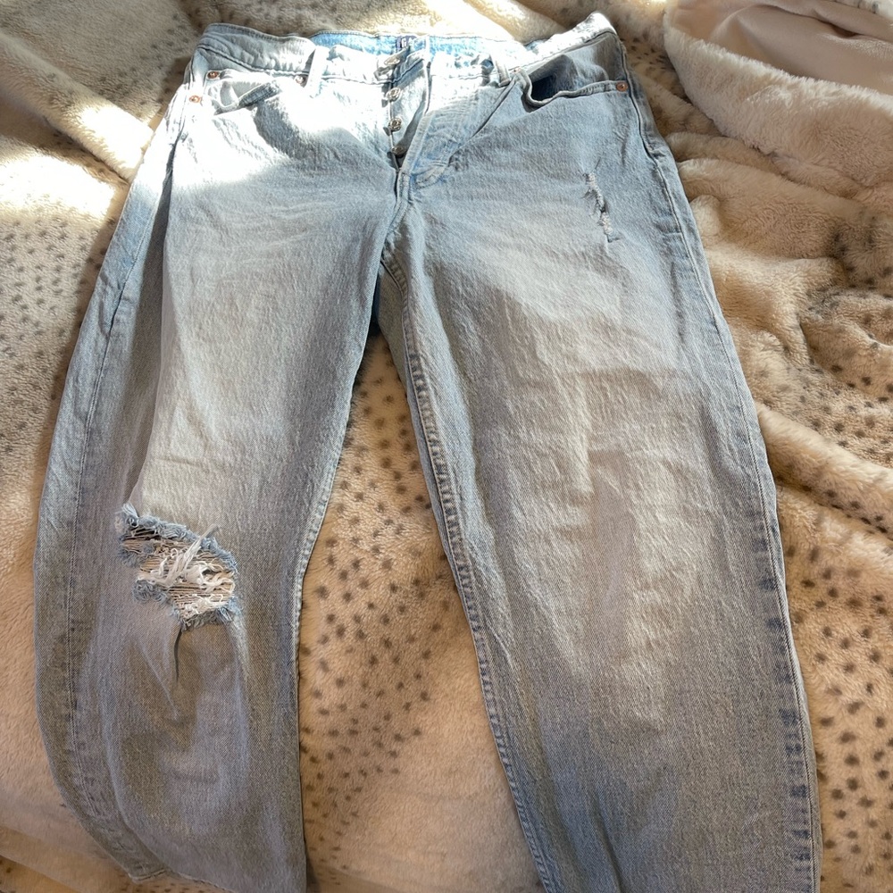 Gap High Waisted Cheeky Straight Jeans